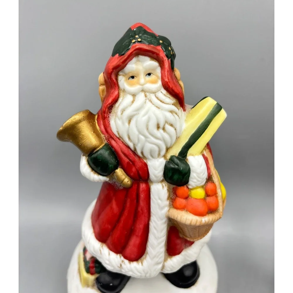 Vintage Ceramic‎ Santa Claus Music Box 1860 Father Christmas Figurine